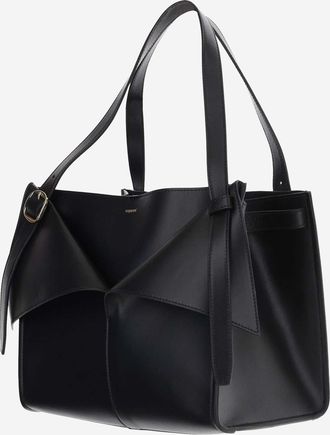 Coperni Womens Cabas Leather Handbag Black Handbags Hand Bags