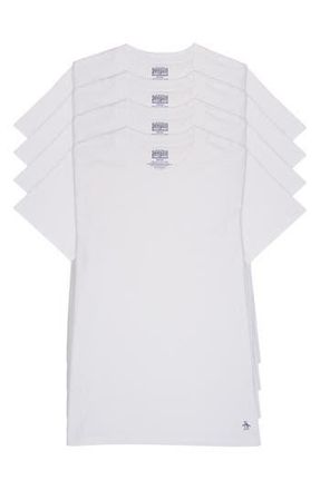 Original Penguin 4-Pack Cotton T-Shirts in White Multi at Nordstrom Rack, Size X-Large