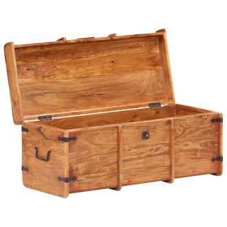 Berkfield Home Storage Chest 90x40x40 cm Solid Acacia Wood in Brown | Size: 90 x 40 x 40 cm