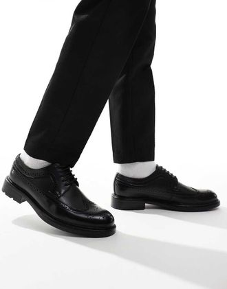 Asos Scarpe brogue stringate nere-Nero