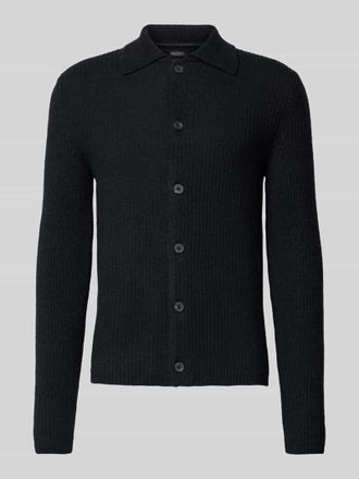 Marc O'Polo Regular Fit Strickjacke aus Woll-Mix in Black, Gr&ouml;&szlig;e L