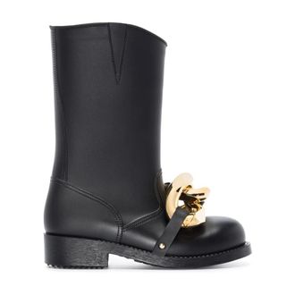 【送料&関税込】J.W. Anderson Boots Chain over-the-knee leather boots in black - JW Anderson