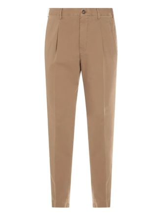 Incotex logo-patch trousers - Neutrals