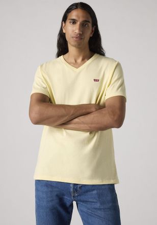 Levi's V-Shirt LEVIS LE ORIGINAL HM VNECK, Herren, Gr. S, beige (double cream), Jersey, Obermaterial: 100% Baumwolle, unifarben, regular fit h&uuml;ftbedeckend, V