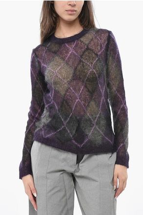 Dior Extrafine Mohair Blend Sweater With Check Pattern size 40