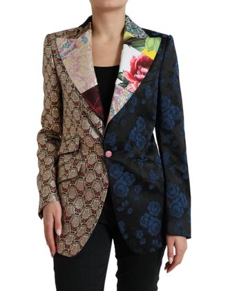 Dolce & Gabbana Bloemenprint Brocade Blazer Patchwork