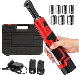 OEM Llave De Carraca El&eacute;ctrica, 100 N&middot;m De Par, Dise&ntilde;o Inal&aacute;mbrico, 50 Nm (2 Bater&iacute;as)