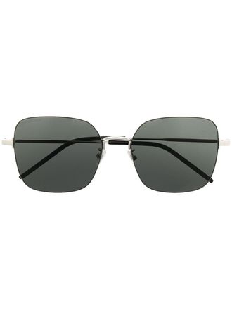 Saint Laurent Eyewear Occhiali da sole squadrati SL410 Wire - Nero