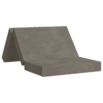 vidaXL Sof&aacute; Cama Plegable 100 X 67 X 45 Cm Gris Claro Vidaxl
