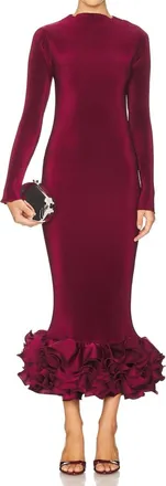 L&rsquo;Id&eacute;e Campbell Dress In Wine