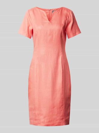 White Label Knielanges Kleid mit V-Ausschnitt in Koralle, Größe 46