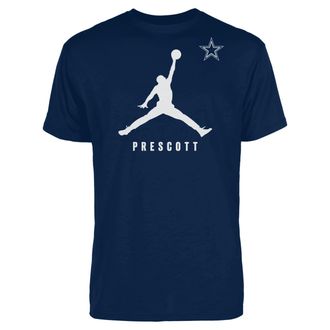 Nike Mens NFL Dallas Cowboys D4K (Dak Prescott) T-Shirt in Blue | DC220210613-200