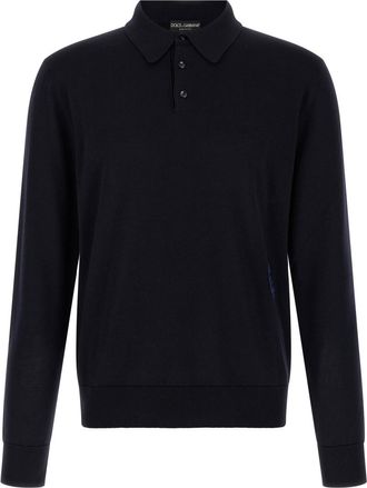 Dolce & Gabbana Blue Full Sleeves Polo