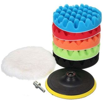 OEM Almohadilla De Pulido Para Coche, Para Esponja De Cera, Juego De 8 Piezas, 6 Pulgadas M14 - Crezuo