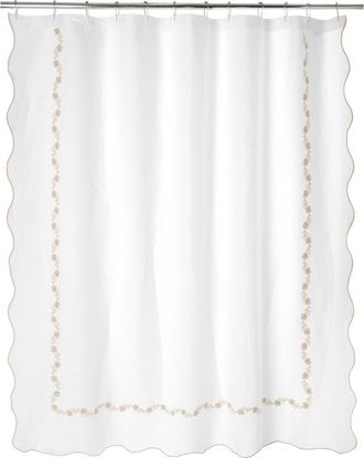 Matouk Daphne Linen Shower Curtain in Dune at Nordstrom