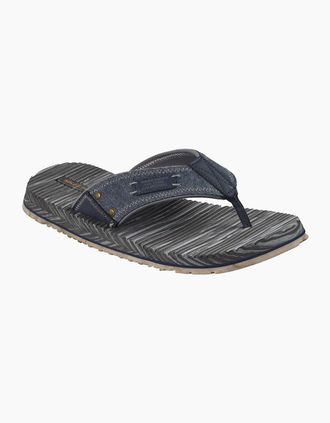 Skechers Mens Skechers Quill Textile Mens Navy Flip Flops - Size: 10