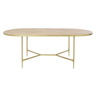 Maisons du monde Mesa de comedor ovalada de listones de mango para 8/10 personas L.220