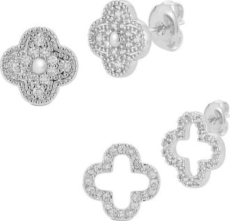 Glaze Jewelry Silver Plated Cz Earrings