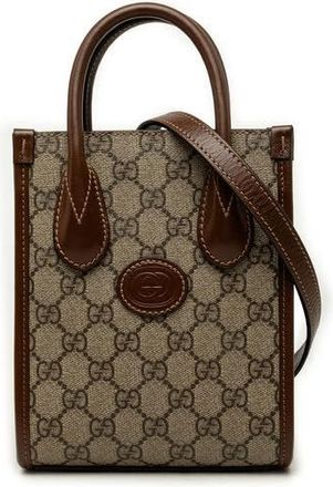 Gucci Pre-owned Gucci Mini GG Supreme Interlocking G Satchel Unisex UAF10YEER0LS3YLC