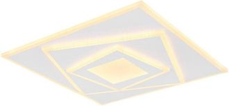 Globo Lighting Lámpara de techo LED semiempotrada integrada blanca 4x LED 3000K