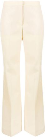 Moschino high-waisted straight-leg trousers - women - Cupro/Acetate/Virgin Wool - 40 - Neutrals