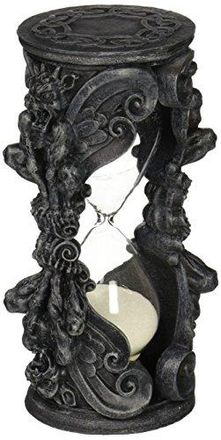 Design Toscano Design Toscano - Wu71561 Clessidra Gotica A Forma Di Gargoyle I Granelli Del Tempo, Grigio