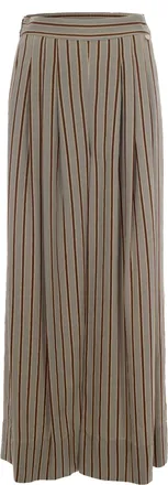 Liu Jo Flowing Wide Leg Trousers with Striped Design and Elastic Waistband