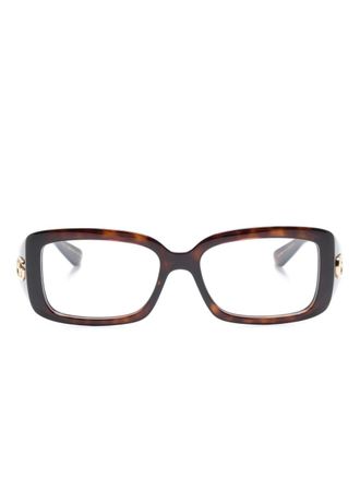 Gucci tortoiseshell-effect square-frame glasses - women - Acetate - 53 - Brown