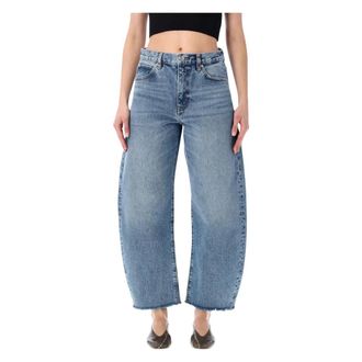 Frame Denim Loose-fit Jeans, female, Blue, Size: W25 The Bubble Crop Jean