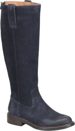 S&ouml;fft Womens Samantha Tall Suede Boots In Navy