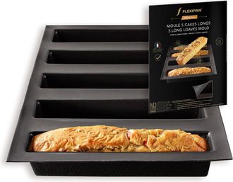 Silpat Flexipan 5 Long Loaves Premium Silicone Baking Pan