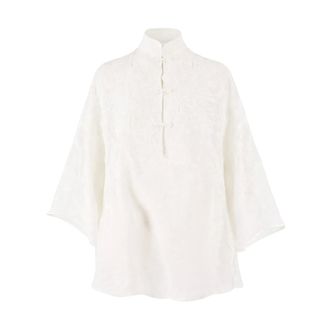 Ermanno Scervino Shirts, female, White, Size: 2XS Embroidered Shirt