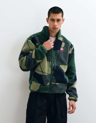 Nike Club Winter pile con stampa all-over in verde