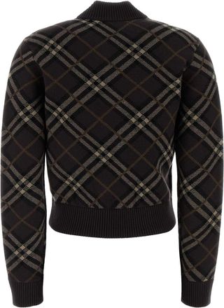 Burberry Womens Genevieve Cardigan Black Wool Cashmere Nylon