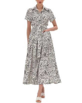 BGL Fashion Linen-Blend Midi Dress