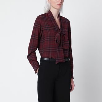 Burberry Purple Check silk shirt
