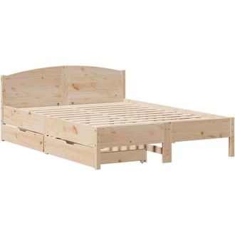 vidaXL Bed Frame without Mattress 150x200 cm King Size Solid Wood Pine Vidaxl