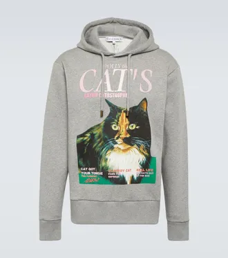 HOODIE WITH LOGO EMBROIDERY in black | JW Anderson US