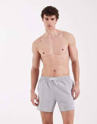 Nike Nike - Volley - Pantaloncini da bagno neri in seersucker da 5 pollici-Nero
