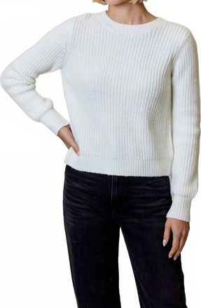 Design History Sequin Bow On Back Sweater In Winter White