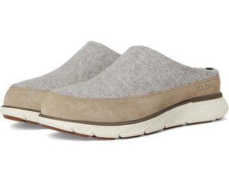 L.L.Bean L. L.Bean Downeast Slippers Womens Tan Wool Slip On Closed Toe Clog ZAP222