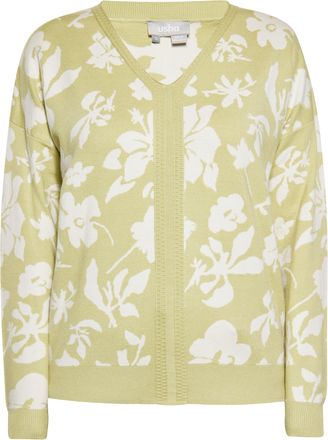 Usha Jumper Dames Lichtgroen gebroken wit