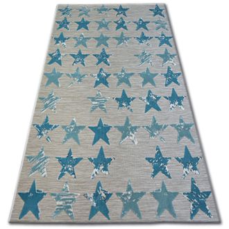 RugsX Rugsx - Alfombra Lisboa 27219/754 Estrellas Estrellitas Turquesa Blue 160x230 Cm