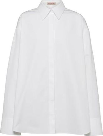 Valentino Garavani Valentino White Oversized Long Sleeve Shirt Size M
