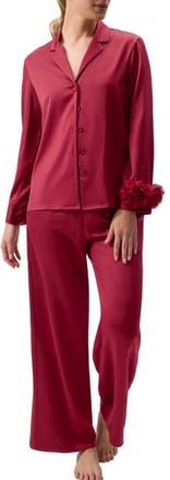 Rya Collection Sweetie Charmeuse Pajamas in Holly at Nordstrom Rack, Size X-Small