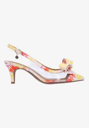 J. Rene&eacute; Womens Calista Pumps In Clear/warm Multi Fabric