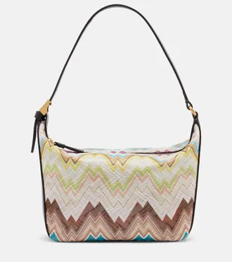 Missoni Soft Zigzag leather-trimmed shoulder bag