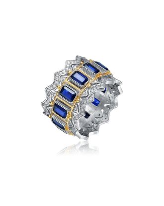 Genevive Two-Tone Plated Cz Ring