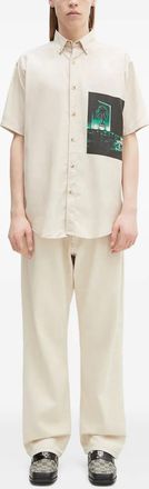 Aries Camicia a maniche corte con stampa - Toni neutri