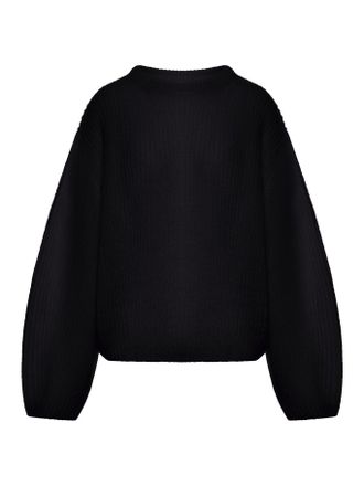 Toteme BLACK MOHAIR BLEND RIBBED SWEATER - Toteme - Woman